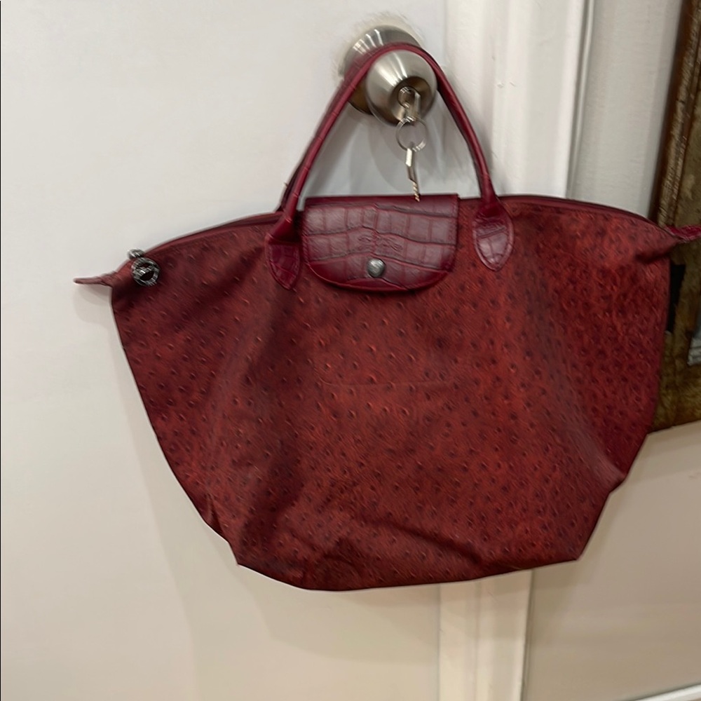 Longchamp Red Tote Bag Spacious and Stylish! Rare edition